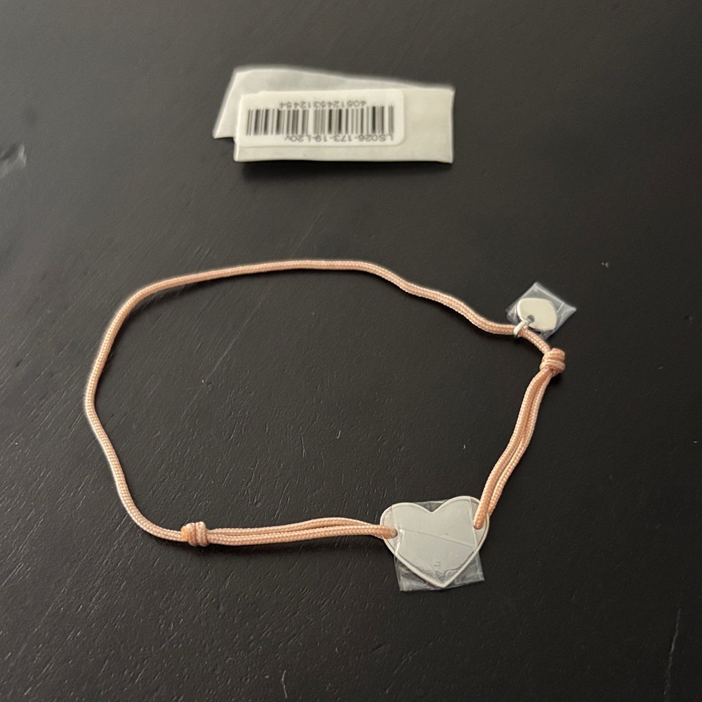 Thomas Sabo Silver Heart Charm Cord Bracelet